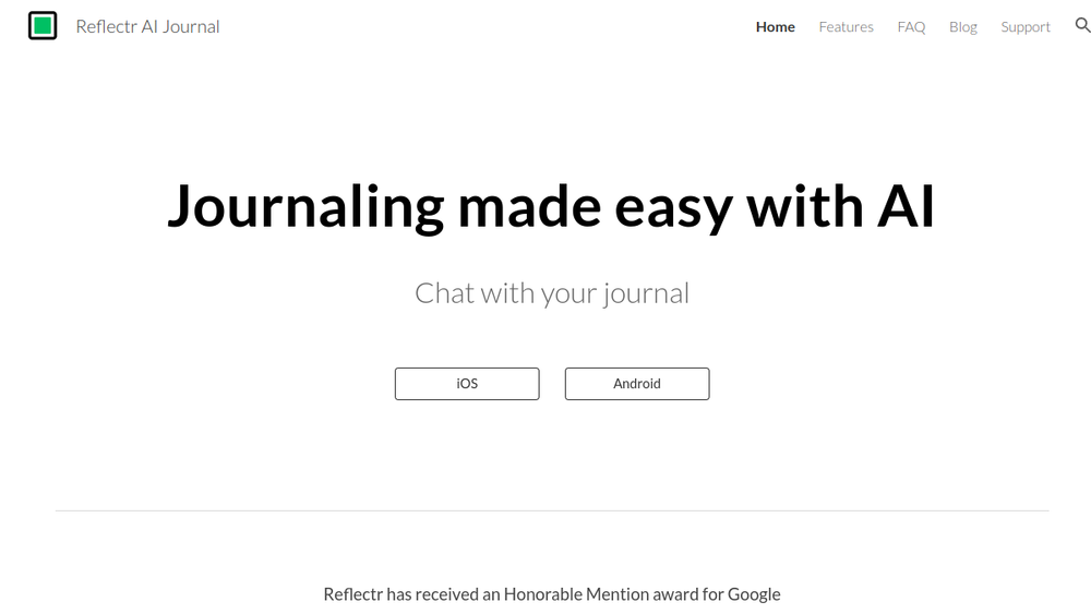 Screenshot of reflectr