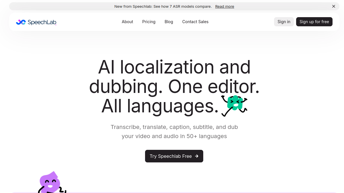 Screenshot of speechlab