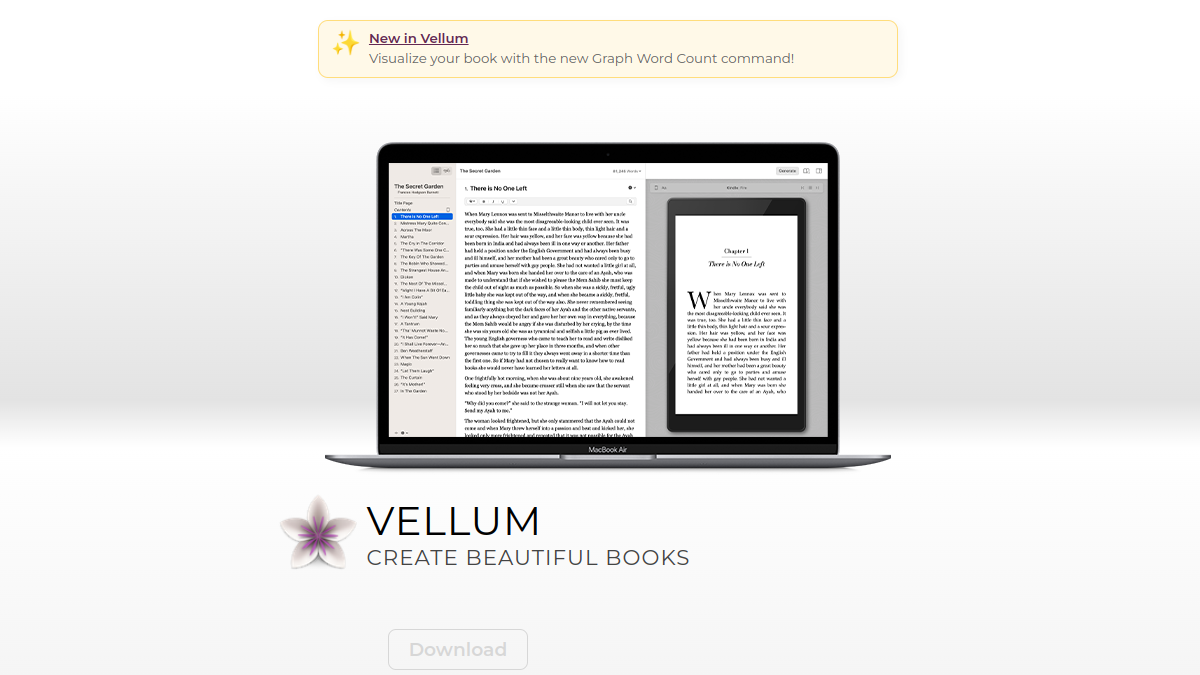 Screenshot of vellum