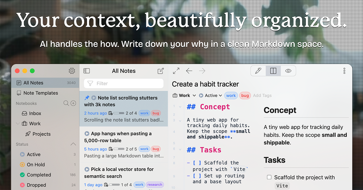 Screenshot of inkdrop