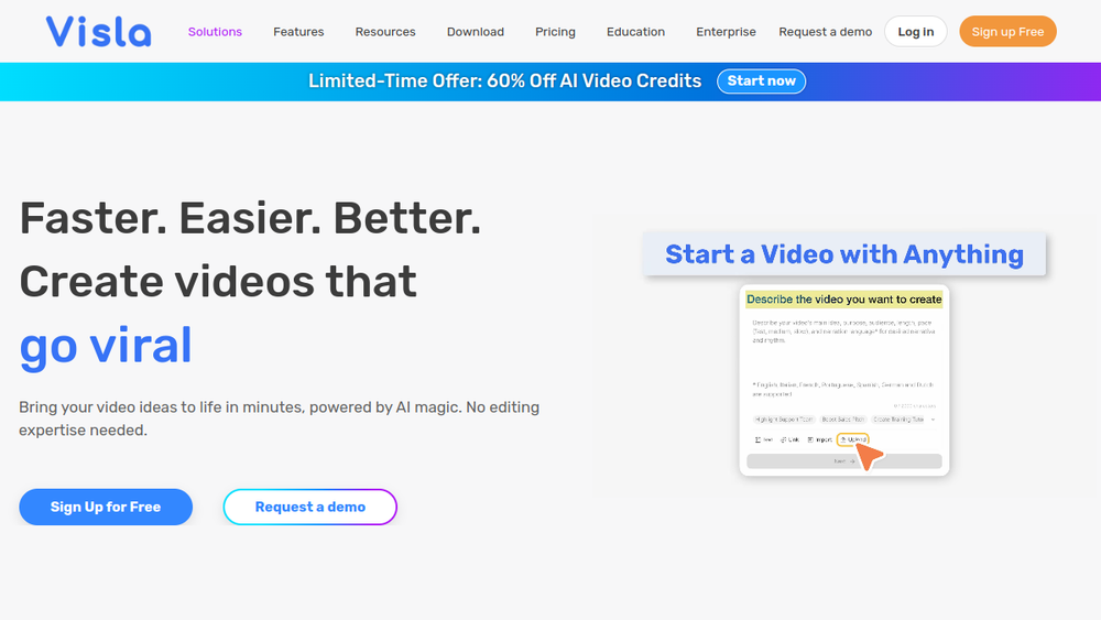 Screenshot of visla