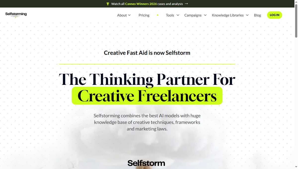 Screenshot of creative fast aid