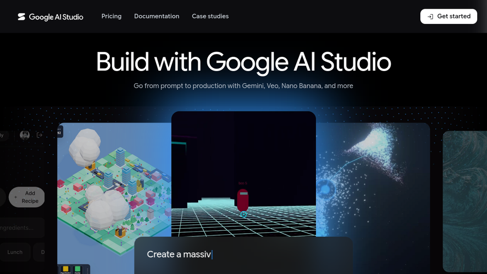 Screenshot of google ai studio