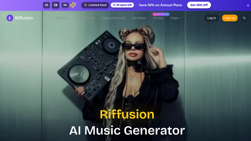 Screenshot of riffusion