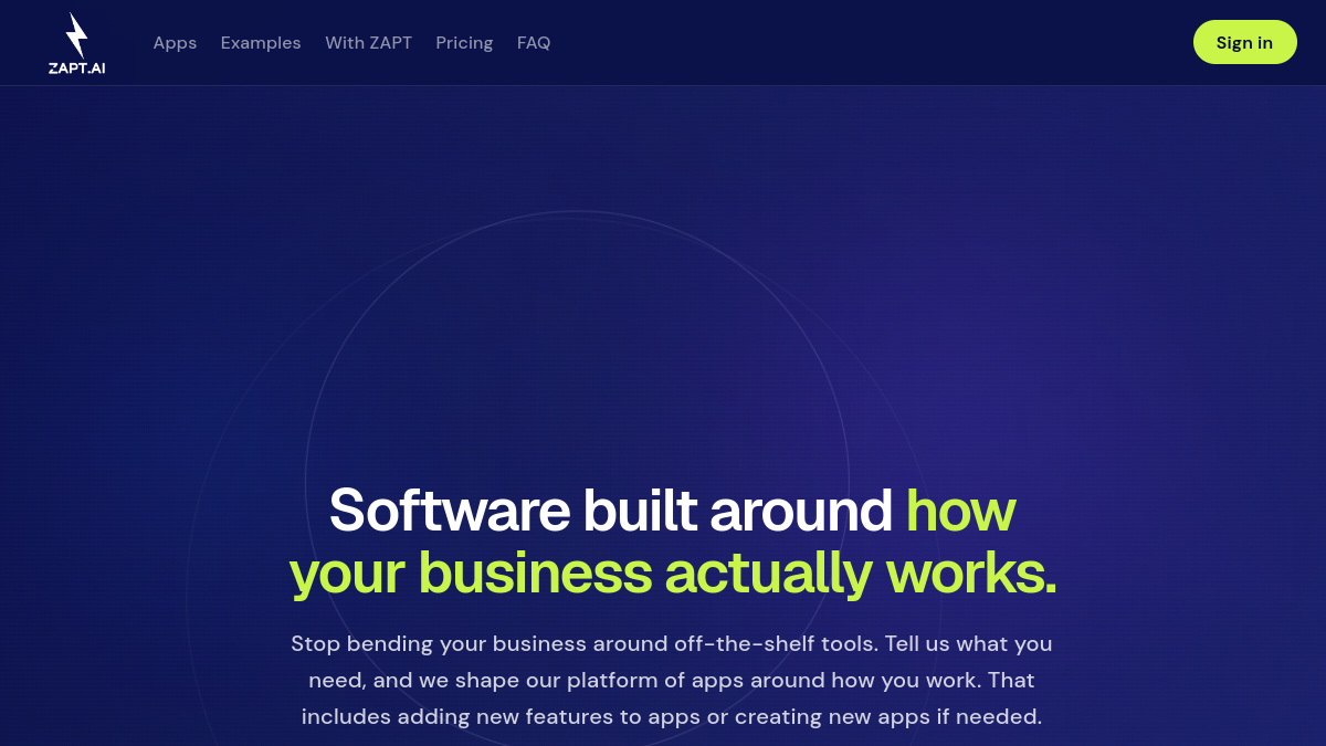 Screenshot of zapt
