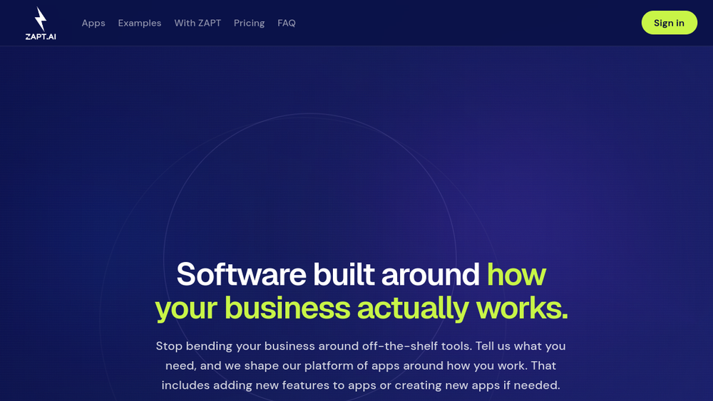 Screenshot of zapt
