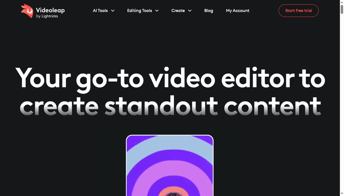 Screenshot of videoleap