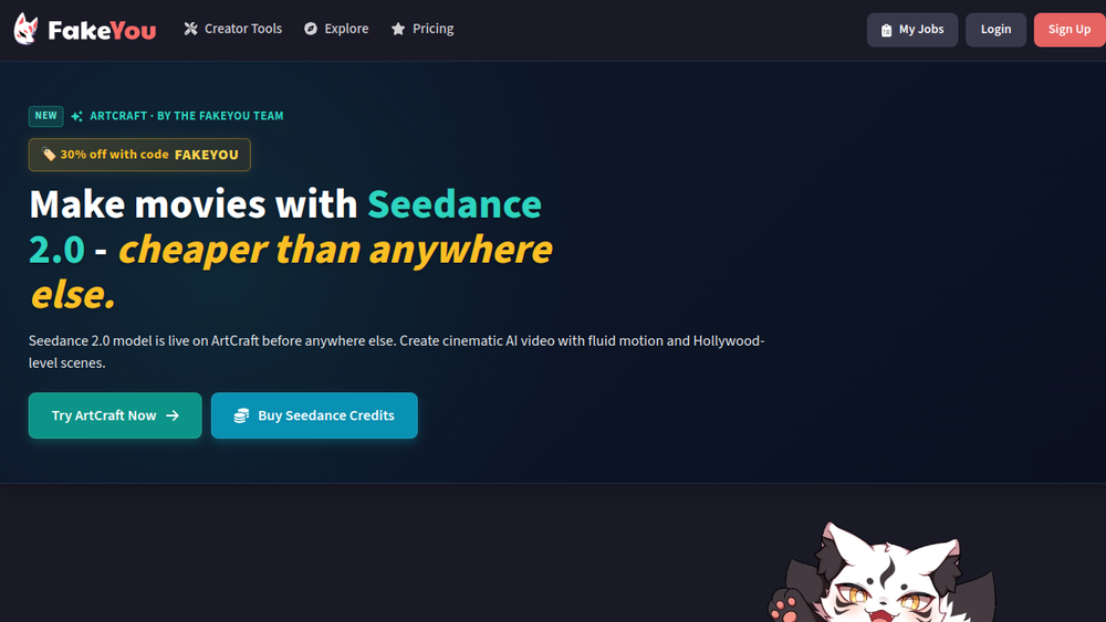 Screenshot of fakeyou