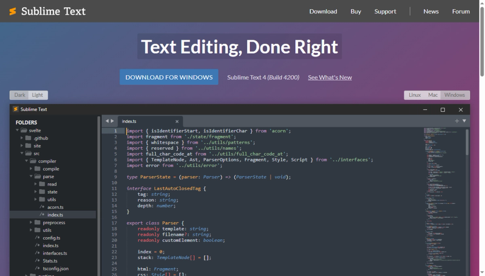 Screenshot of subtxt
