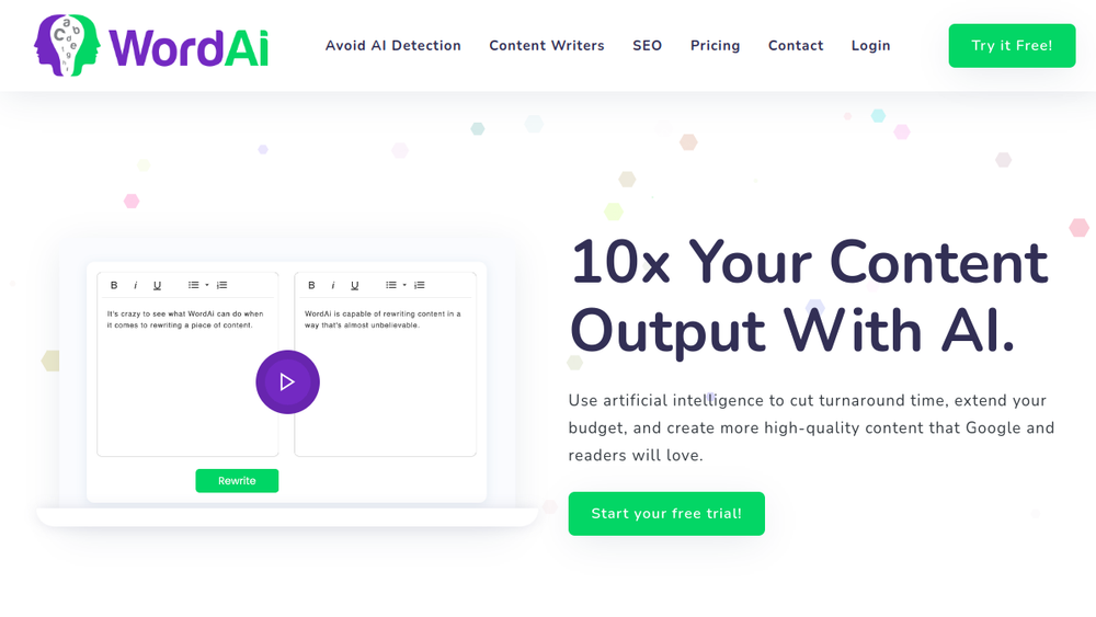 Screenshot of wordai
