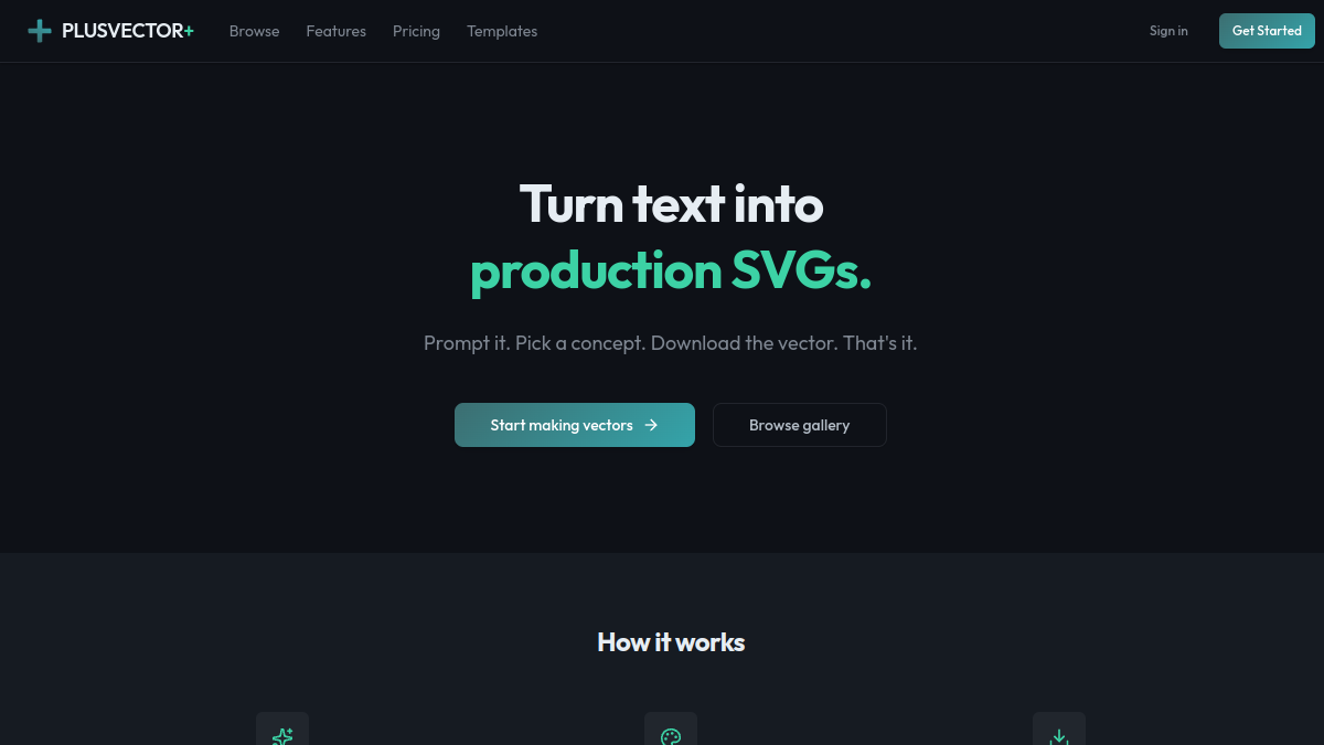 Screenshot of plusvector