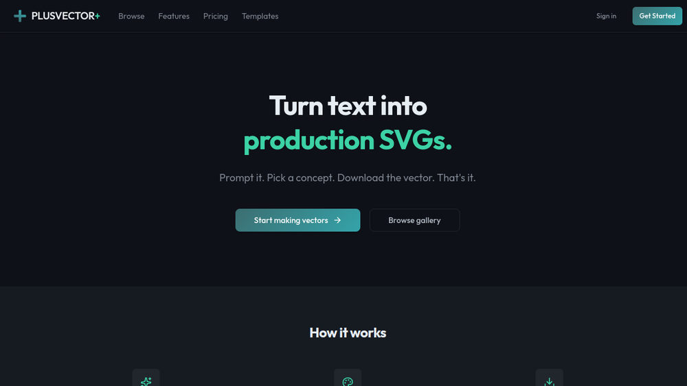 Screenshot of plusvector