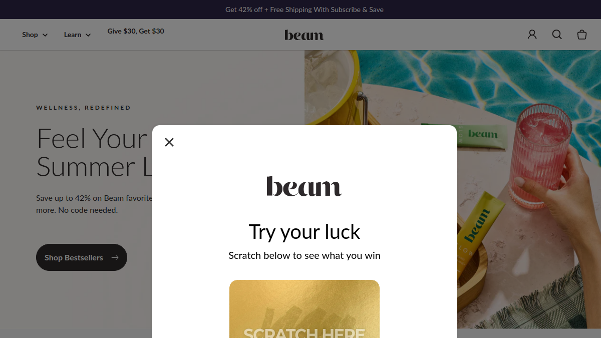 Screenshot of beam