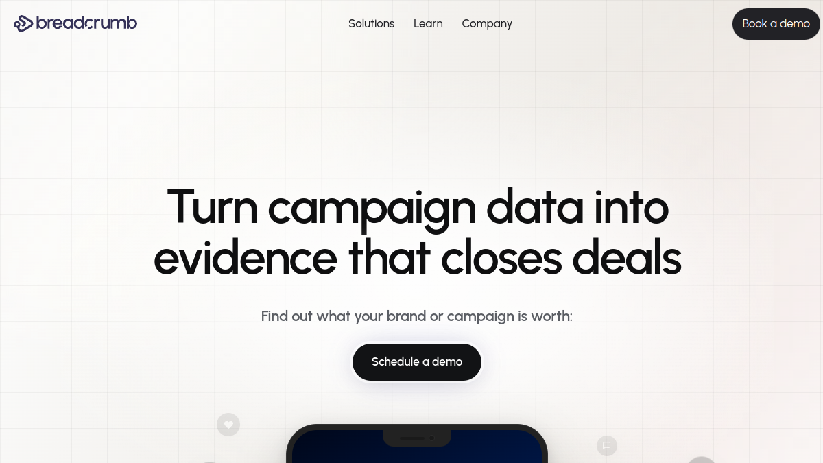 Screenshot of breadcrumb ai