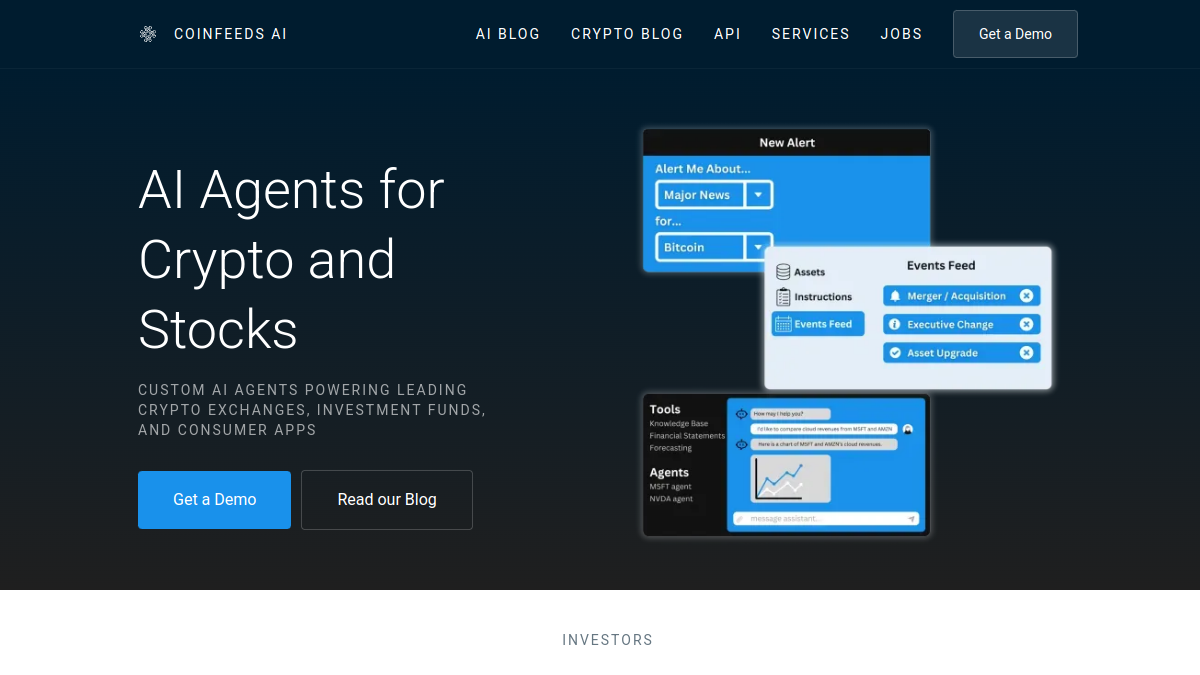 Screenshot of coinfeeds