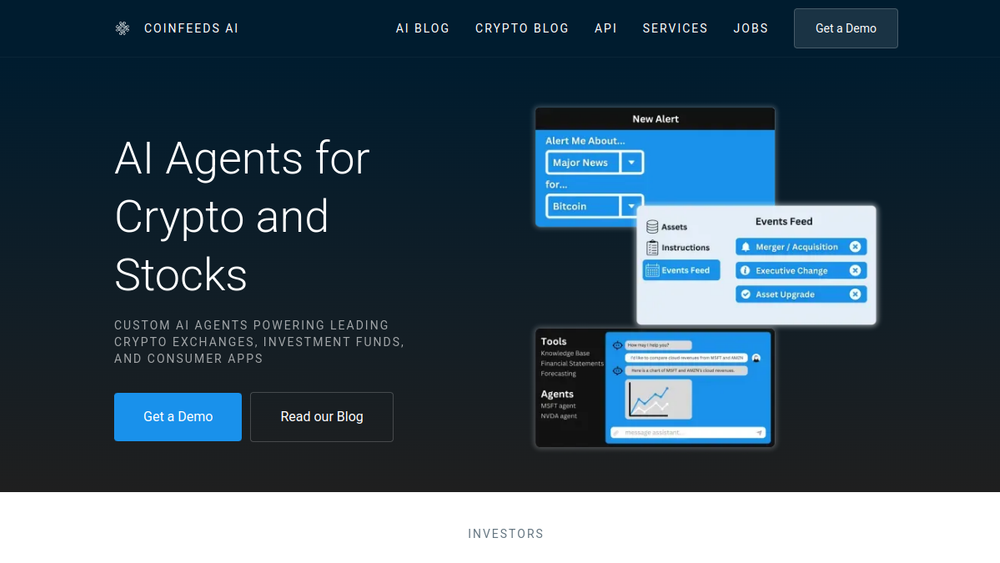 Screenshot of coinfeeds