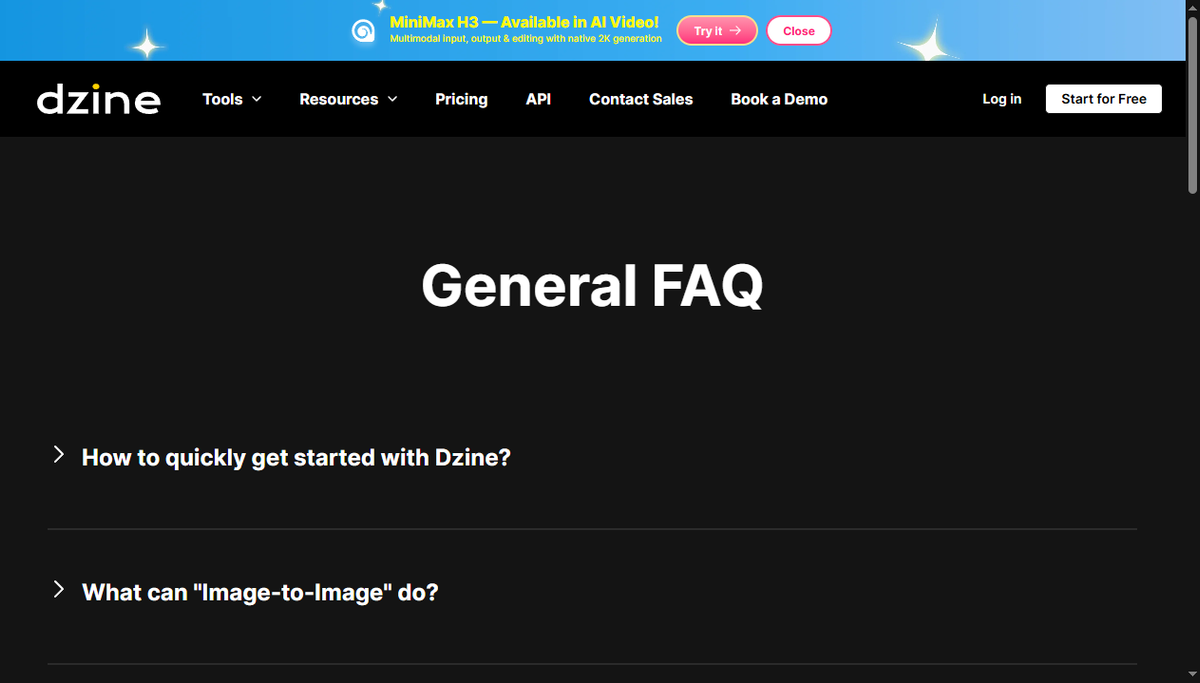 Screenshot of dzine ai