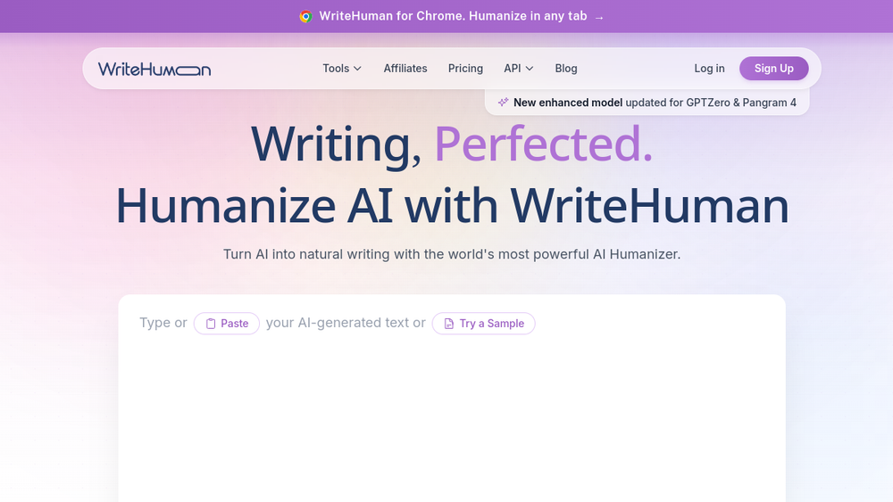 Screenshot of writehuman
