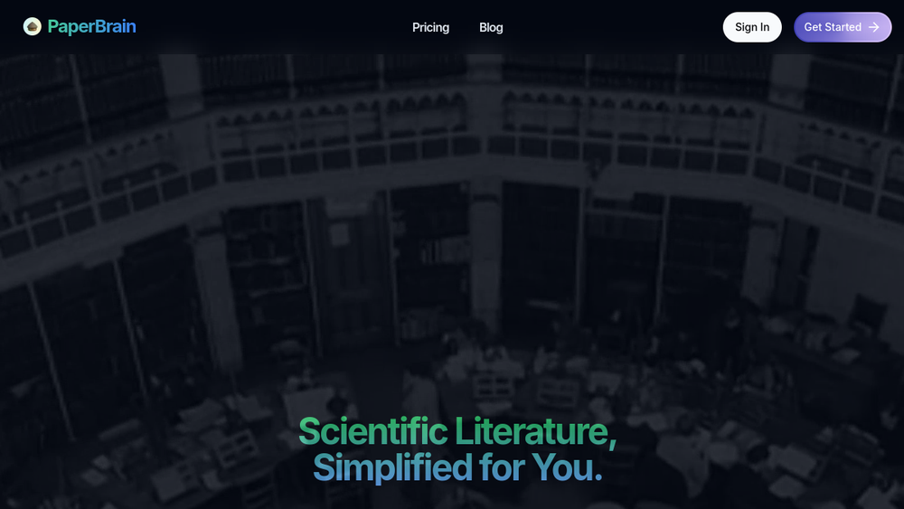 Screenshot of paperbrain