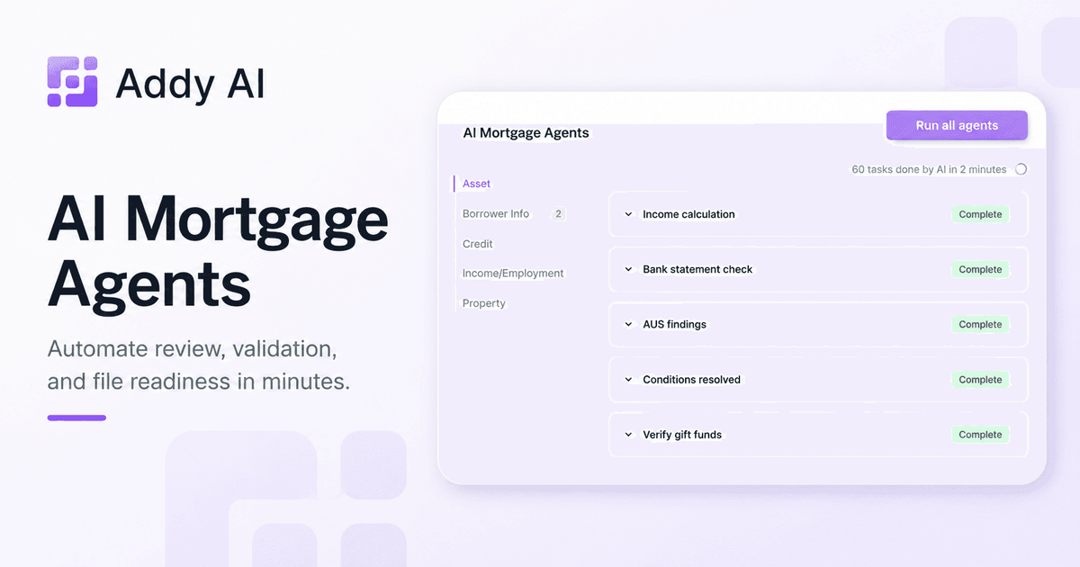 Screenshot of addy ai