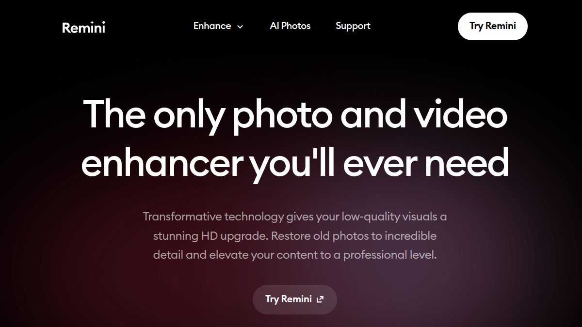 Screenshot of remini