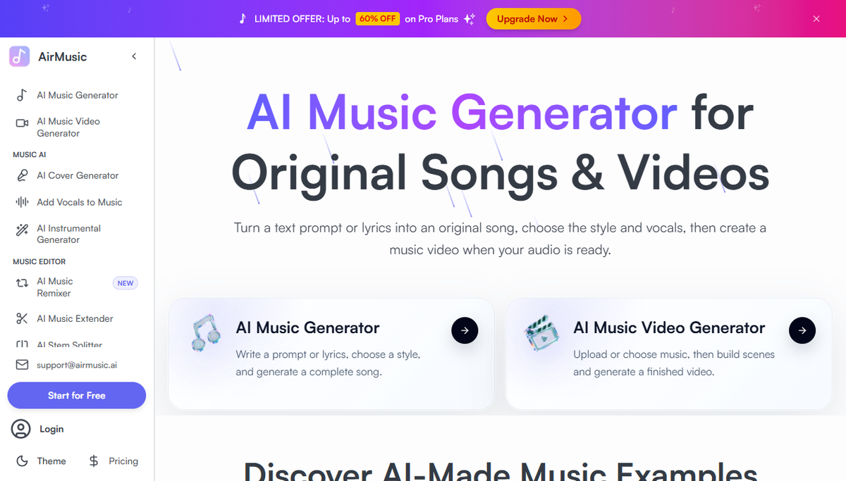 Screenshot of airmusic