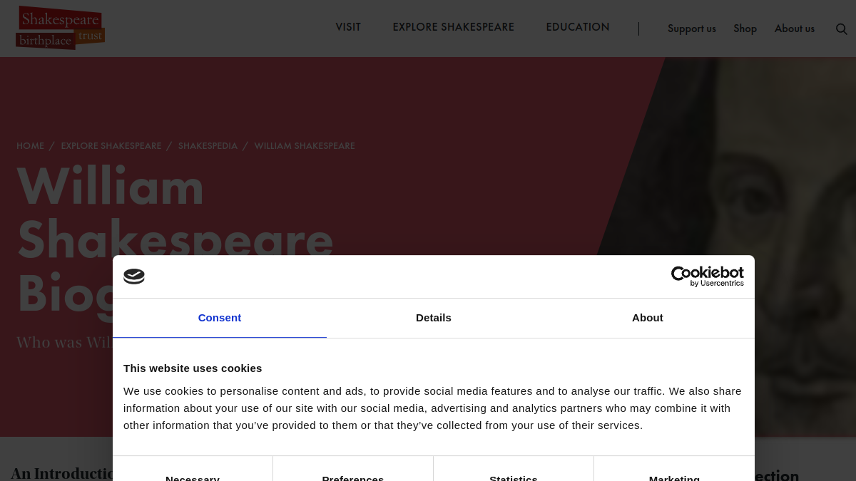 Screenshot of shakespeare