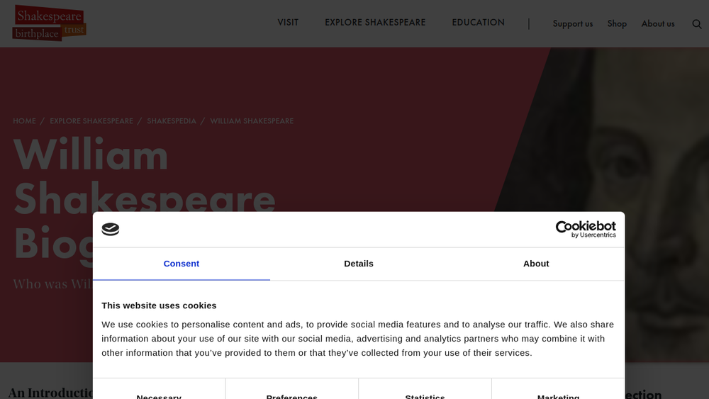 Screenshot of shakespeare