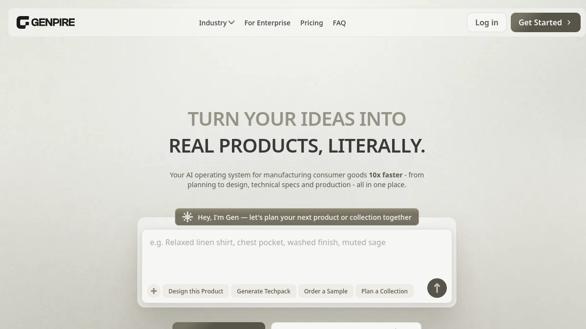 Screenshot of genpire