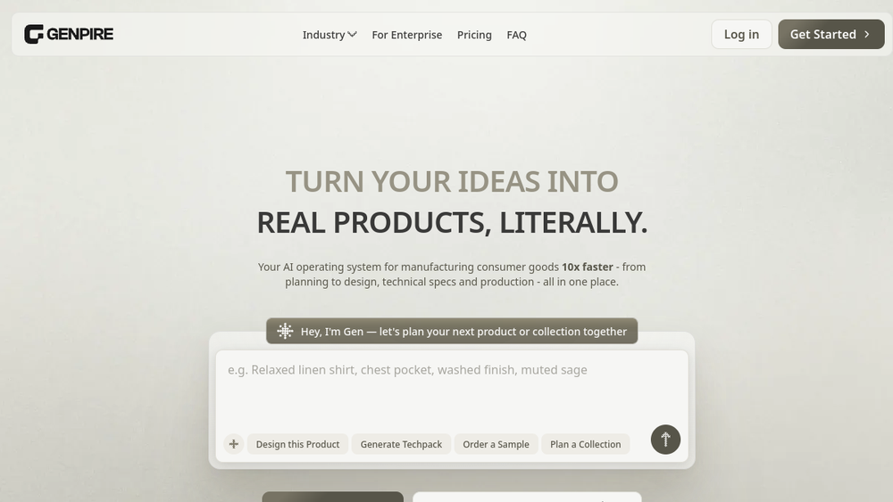 Screenshot of genpire