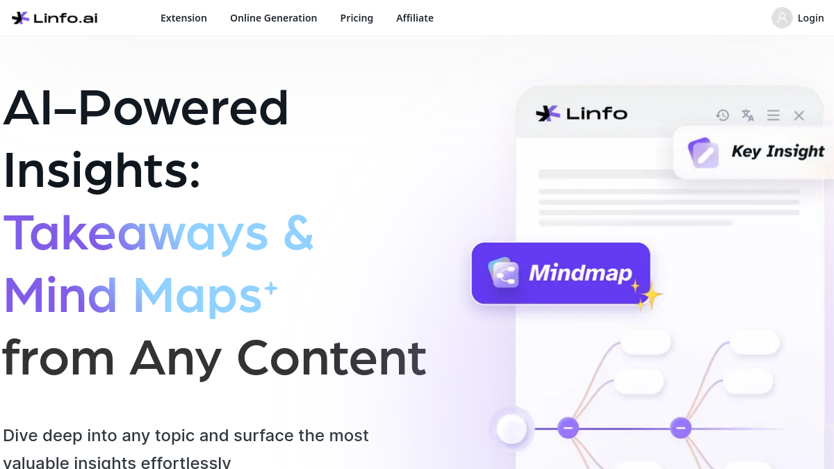 Screenshot of linfo ai
