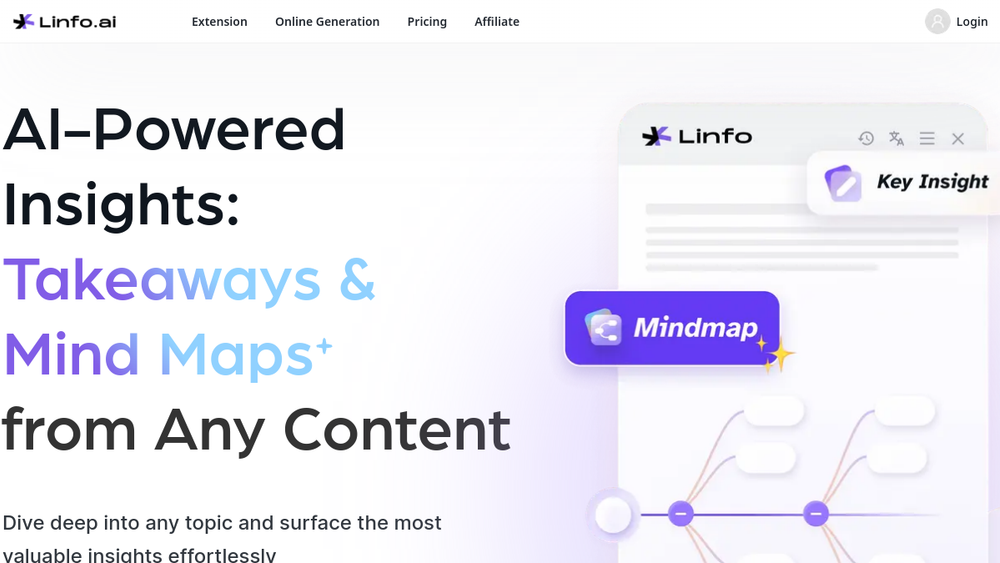 Screenshot of linfo ai