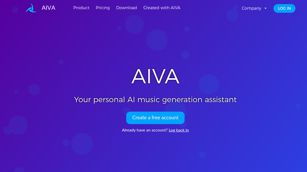 Screenshot of aiva