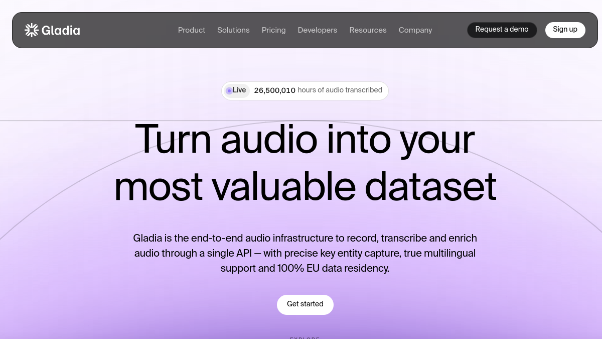Screenshot of gladia