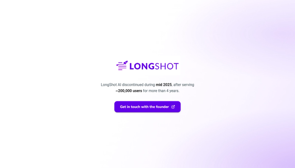 Screenshot of longshot ai