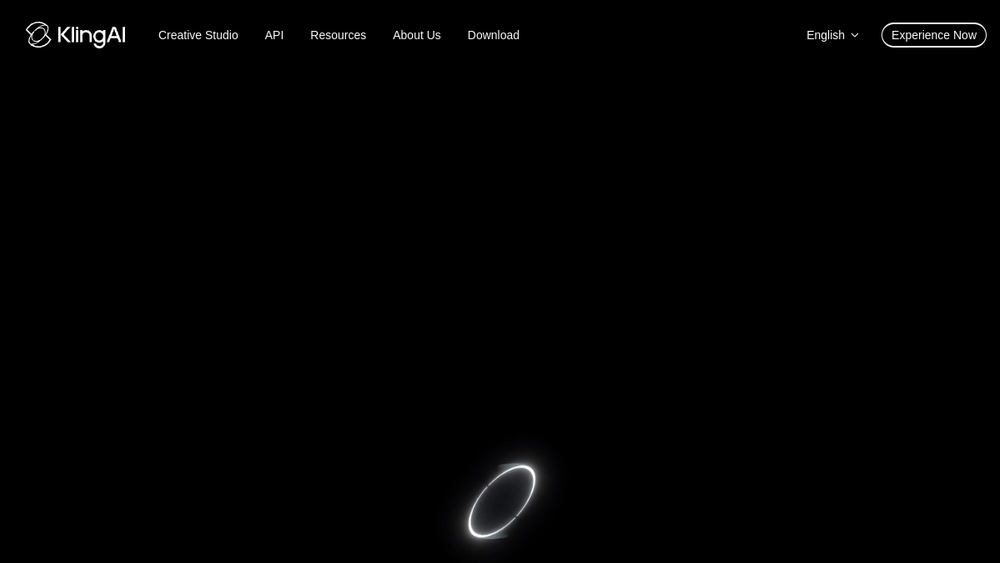 Screenshot of kling ai