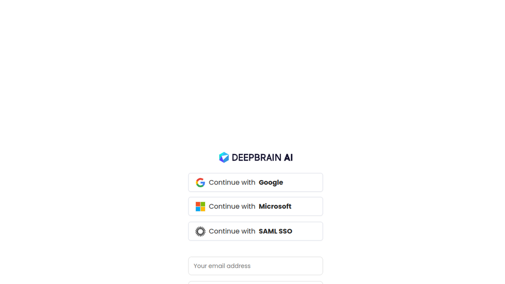 Screenshot of deepbrain ai