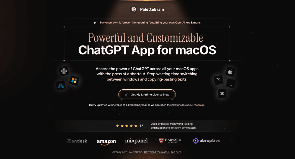 Screenshot of palettebrain