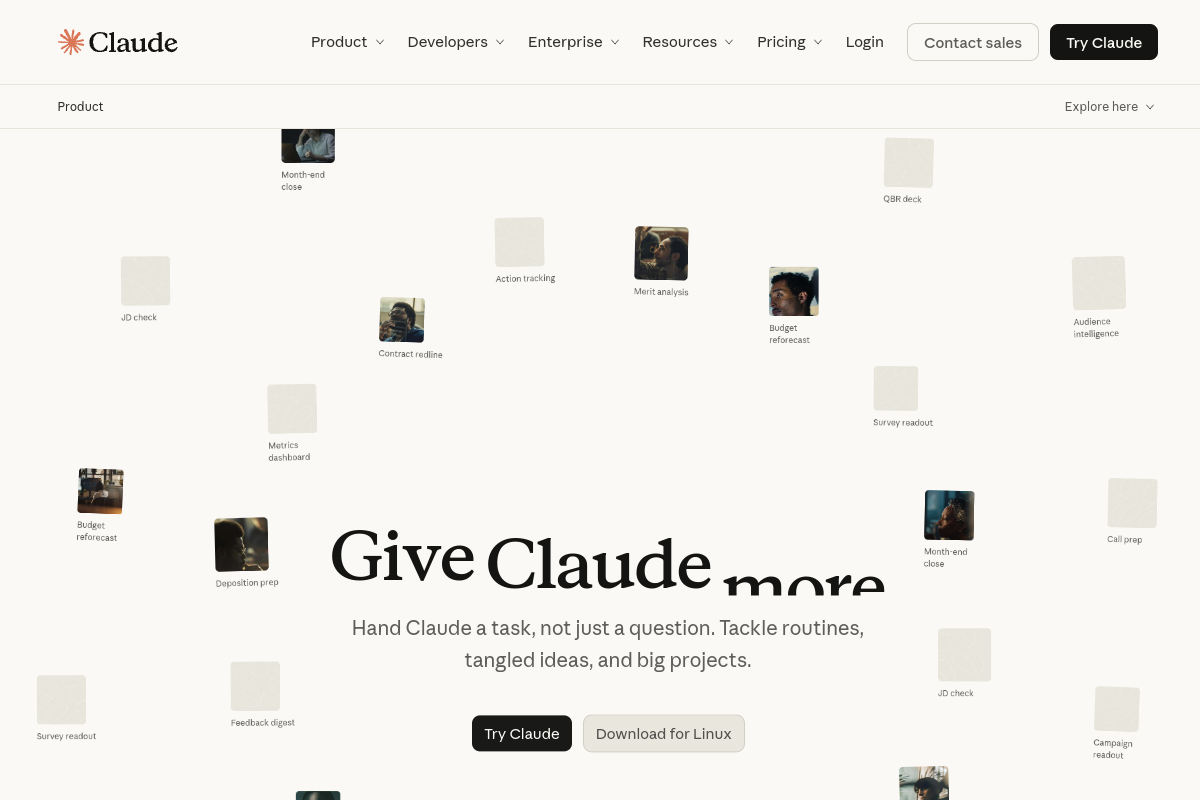 Anthropic Claude product page