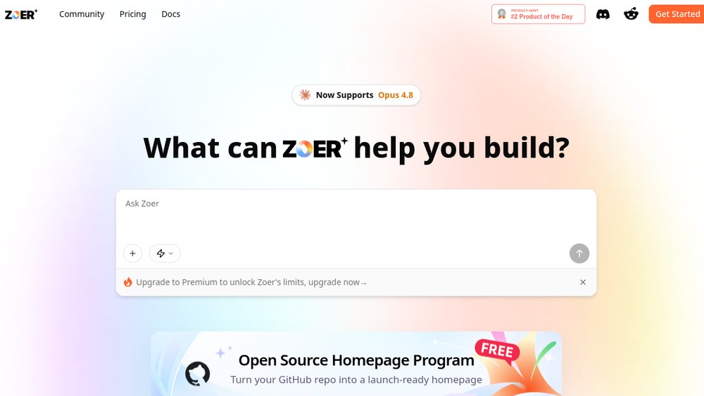 Screenshot of zoer
