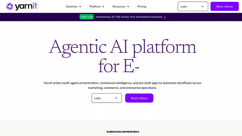 Screenshot of yarnit