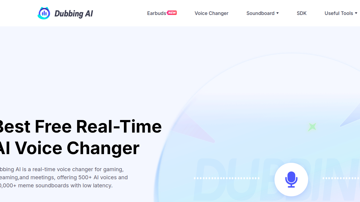 Screenshot of dubbing ai