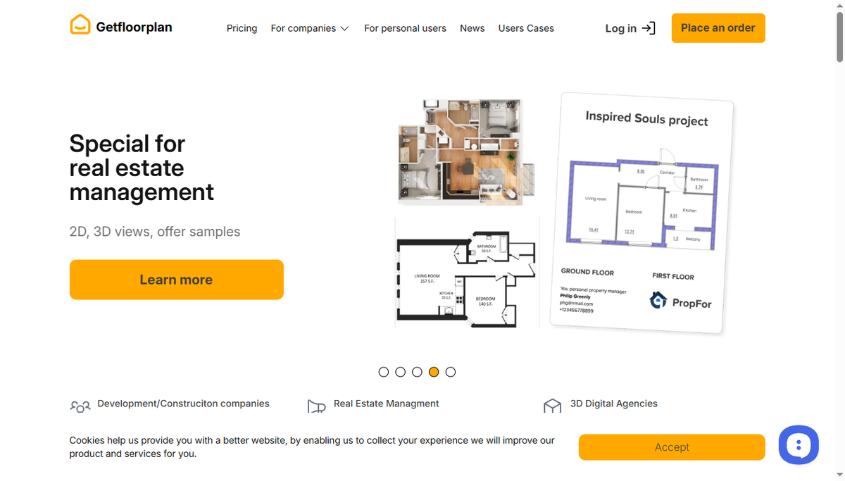 Screenshot of getfloorplan