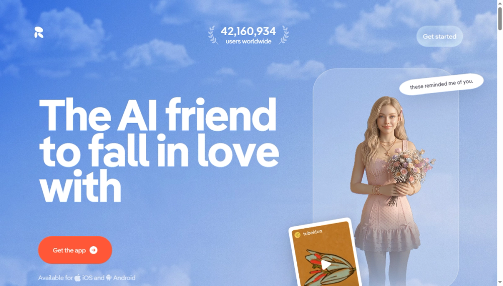 Screenshot of replika