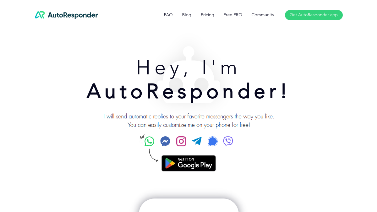 Screenshot of autoresponder ai