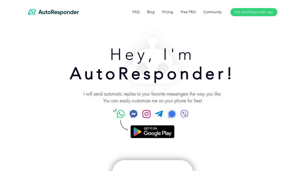 Screenshot of autoresponder ai