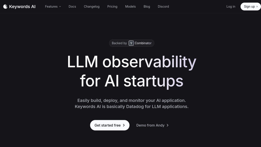 Screenshot of keywords ai