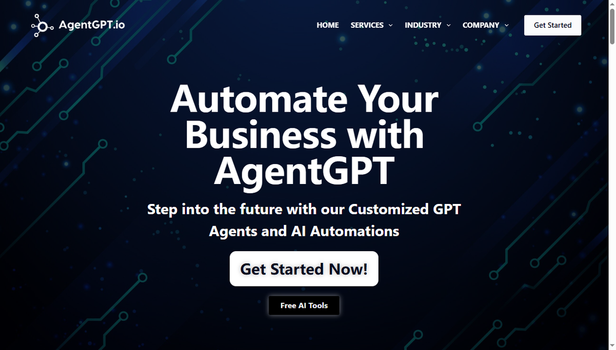 Screenshot of agentgpt