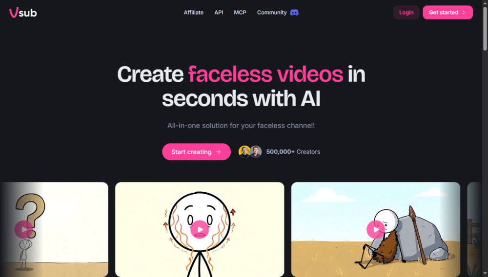 Screenshot of vsub