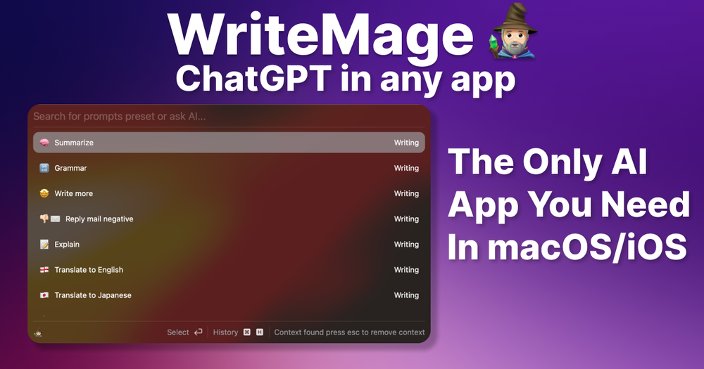 Screenshot of writemage